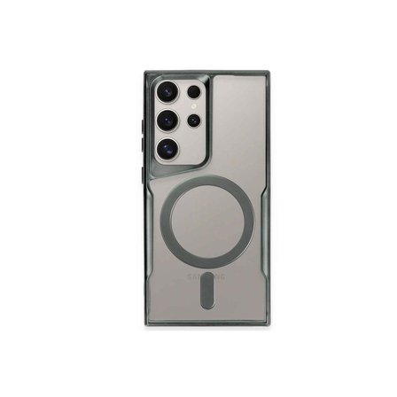 Newface Samsung Galaxy S24 Ultra Kılıf Boyi Magsafe Silikon Kapak - Yeşil