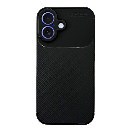 iPhone 16 Plus Kılıf Focus Carbon Silikon Kapak