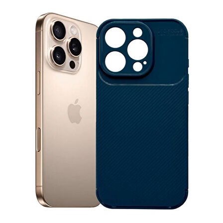 iPhone 16 Pro Kılıf Focus Carbon Silikon Kapak
