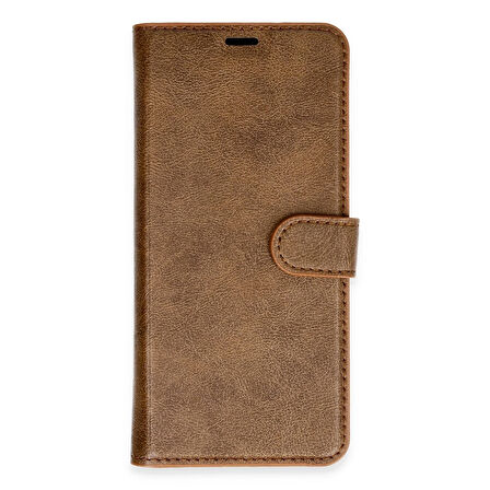 Newface Trend Plus Samsung Galaxy S24 Ultra Kapaklı Kılıf - Kahverengi