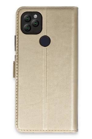 uryport General Mobile GM 22 Kılıf Trend S Plus Kapaklı Kılıf - Gold