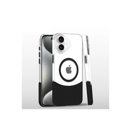 iPhone 16 Carbon Puzzle Magsafe Kapak - Siyah