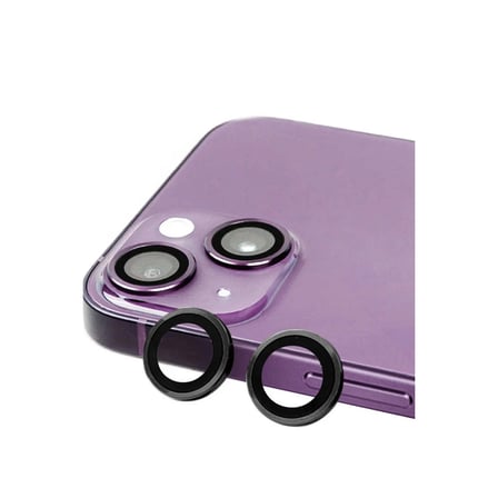 Apple iPhone 15 Uyumlu Raze Metal Kamera Lens - Siyah