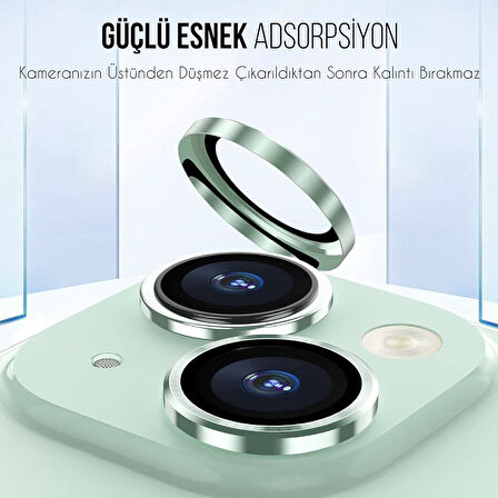 iPhone 15 / iPhone 15 Plus Raze Metal Kamera Lens Koruyucu