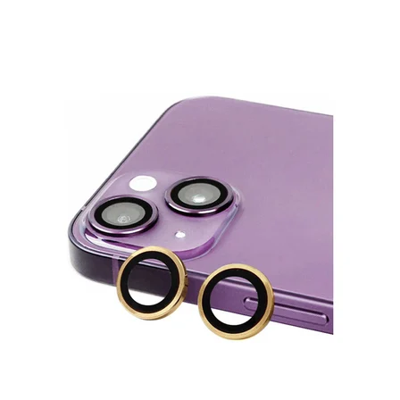 Newface iPhone 15 Plus Raze Metal Kamera Lens - Sarı