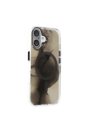Fuchsia iPhone 16 ile Uyumlu Phantom Kablosuz Şarj Özellikli Kapak - Siyah