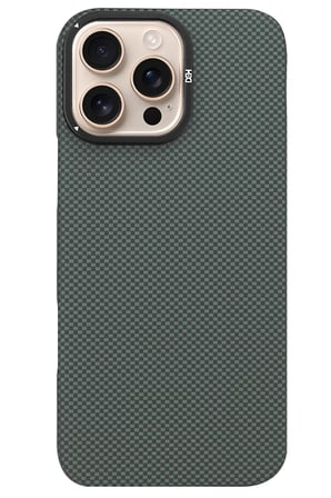 Fuchsia iPhone 15 Pro Max ile Uyumlu Blaze 1000D Kevlar Kablosuz Şarj Özellikli Kılıf - Yeşil