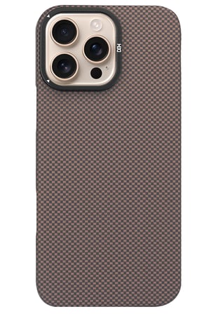 Fuchsia iPhone 16 Pro Max ile Uyumlu Blaze 1000D Kevlar Kablosuz Şarj Özellikli Kılıf - Gold