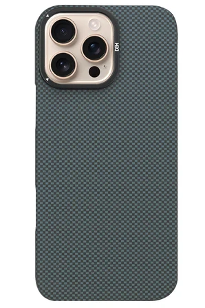 Fuchsia iPhone 15 Pro Max ile Uyumlu Blaze 1000D Kevlar Kablosuz Şarj Özellikli Kılıf - Mavi