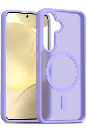 Fuchsia Samsung Galaxy S25 ile Uyumlu Jota Kablosuz Şarj Özellikli Kapak - Lila