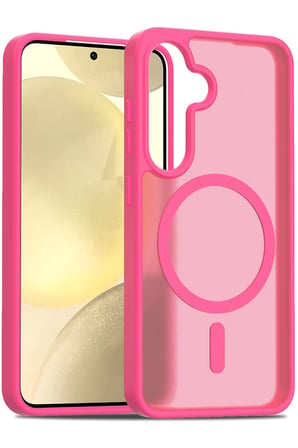 Fuchsia Samsung Galaxy S25 ile Uyumlu Plus Jota Kablosuz Şarj Özellikli Kapak - Rose