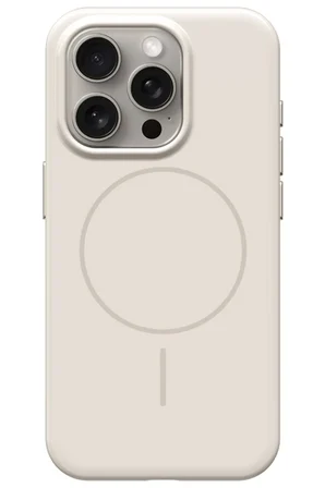 Fuchsia iPhone 15 Pro Max ile Uyumlu HBC-300 Beat Kablosuz Şarj Özellikli Kılıf - Beyaz