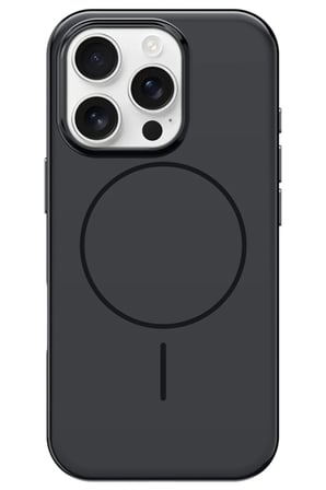 Fuchsia iPhone 16 Pro ile Uyumlu HBC-300 Beat Kablosuz Şarj Özellikli Kılıf - Siyah