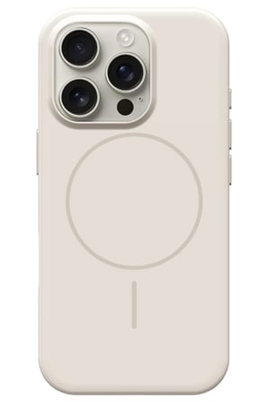 Fuchsia iPhone 16 Pro Max ile Uyumlu HBC-300 Beat Kablosuz Şarj Özellikli Kılıf - Beyaz