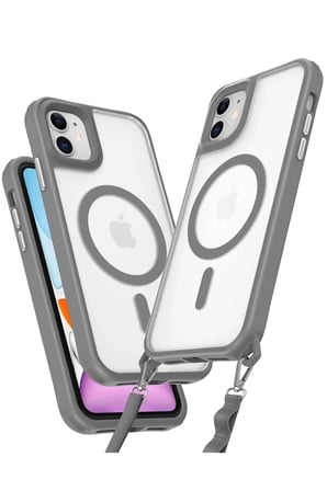 uryport Apple iPhone 12 Kılıf Enka Magsafe Silikon Kılıf - Titan Gri
