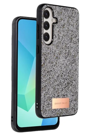 Onegif Samsung Galaxy A26 Bright Simli Kapak - Gümüş
