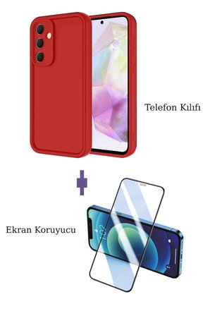 Fuchsia Samsung Galaxy A26 ile Uyumlu Viera Darbe Emici Silikon Kılıf + Seramik Ekran Koruyucu Seti
