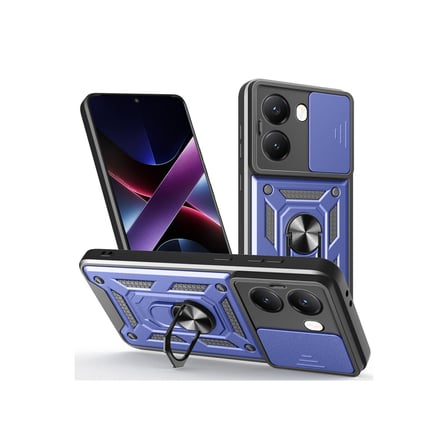 Newface Xiaomi Poco X7 Pro Kılıf Pars Lens Yüzüklü Silikon - Lacivert