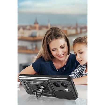 Newface Xiaomi Poco X7 Pro Kılıf Pars Lens Yüzüklü Silikon - Lacivert