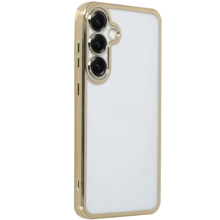 Samsung Galaxy S25 Kılıf Kamera Korumalı Lensli Silikon - Gold