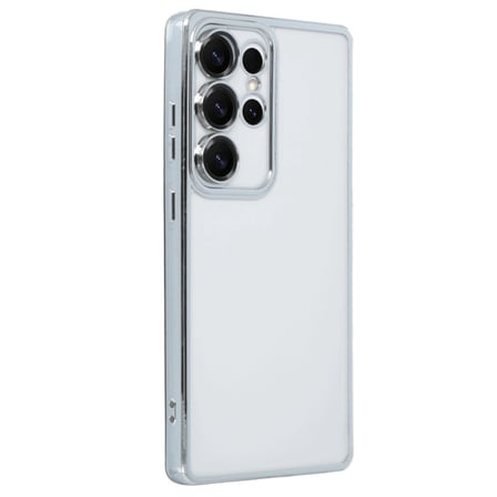 Samsung Galaxy S25 Ultra Kılıf Kamera Korumalı Lensli Silikon - Gümüş