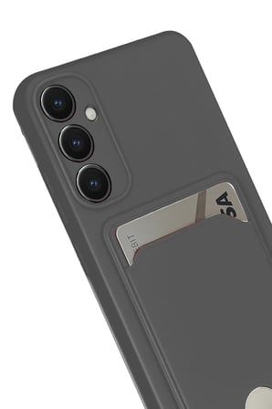 uryport Samsung Galaxy S24 FE Kılıf Kelvin Kartvizitli Silikon - Gri
