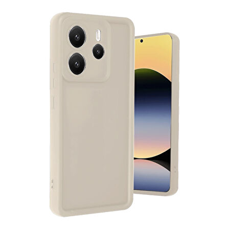 Newface Viera Xiaomi Redmi Note 14 4G Silikon Kılıf - Krem