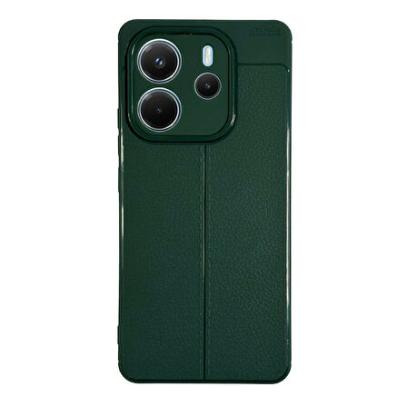 Xiaomi Redmi Note 14 4G Kılıf Focus Deri Desen Silikon Arka Kapak