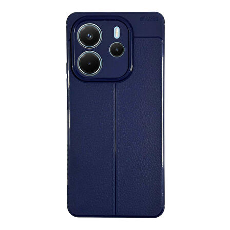 Xiaomi Redmi Note 14 4G Kılıf Focus Deri Desen Silikon Arka Kapak