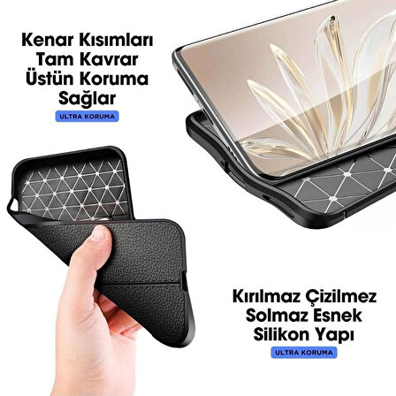 iPhone 16e Kılıf Focus Deri Desen Silikon Arka Kapak