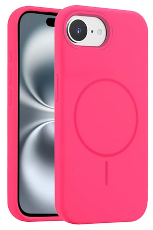 Fuchsia iPhone 16E ile Uyumlu Kılıf Jully Kablosuz Şarj Özellikli Kapak - Pembe