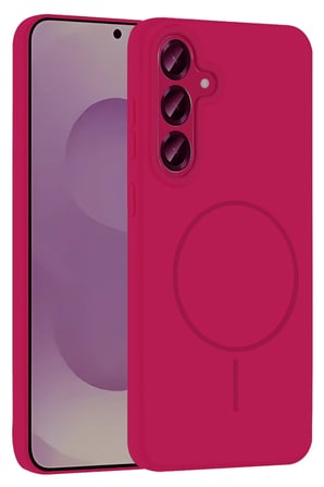 Fuchsia Samsung Galaxy S25 ile Uyumlu Kılıf Jully Kablosuz Şarj Özellikli Kapak - Fuşya