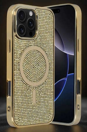 Fuchsia iPhone 16 Pro Max ile Uyumlu Helen Kablosuz Şarj Özellikli Kapak - Lacivert