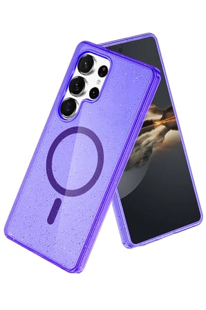 Fuchsia Samsung Galaxy S25 Ultra ile Uyumlu Star Kablosuz Şarj Özellikli Kapak - Mor