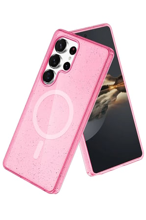 Fuchsia Samsung Galaxy S25 Ultra ile Uyumlu Star Kablosuz Şarj Özellikli Kapak - Pembe