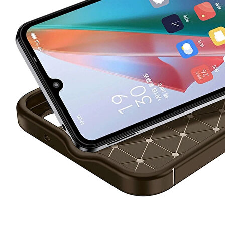 Newface Auto Focus Samsung Galaxy A06 Karbon Kılıf - Kahverengi