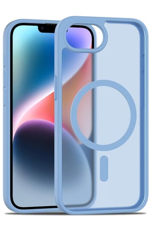 Fuchsia iPhone 16E ile Uyumlu Jota Kablosuz Şarj Özellikli Kapak - Açık Mavi