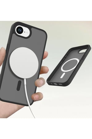 Fuchsia iPhone 16E ile Uyumlu Jota Kablosuz Şarj Özellikli Kapak - Derin Mor