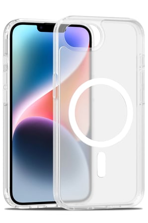 Fuchsia iPhone 16E ile Uyumlu Jota Kablosuz Şarj Özellikli Kapak - Şeffaf