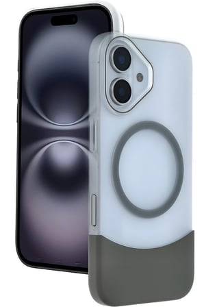 Fuchsia iPhone 16 ile Uyumlu Velar Kablosuz Şarj Özellikli Kapak - Natural Grey