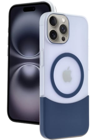 Fuchsia iPhone 15 Pro Max ile Uyumlu Velar Kablosuz Şarj Özellikli Kapak - Lacivert