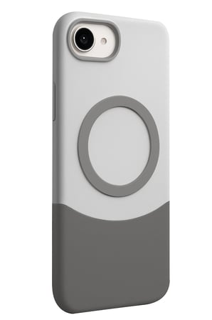 Fuchsia iPhone 16E ile Uyumlu Velar Kablosuz Şarj Özellikli Kapak - Natural Grey