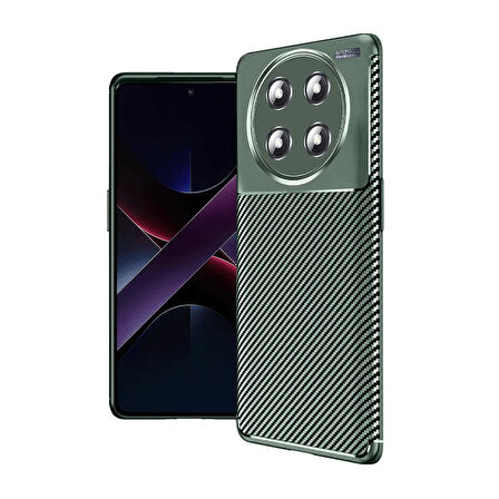 Newface Auto Focus Honor Magic 7 Lite Karbon Kılıf - Koyu Yeşil