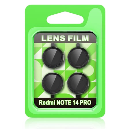 Newface Xiaomi Redmi Note 14 Pro 5G Raze Metal Kamera Lens - Siyah