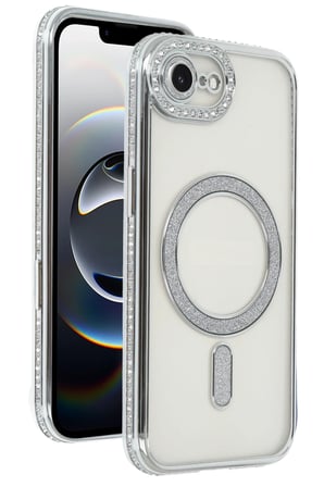 uryport Apple iPhone 16E Joke Simli Magneticsafe Kılıf - Gümüş