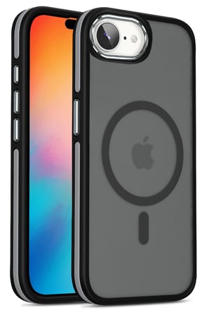 Fuchsia iPhone 16E ile Uyumlu Winner Kablosuz Şarj Özellikli Kapak - Siyah