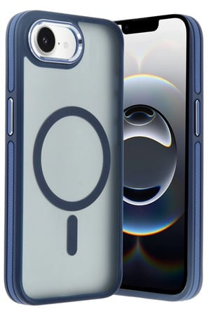 Fuchsia iPhone 16E ile Uyumlu Winner Kablosuz Şarj Özellikli Kapak - Lacivert