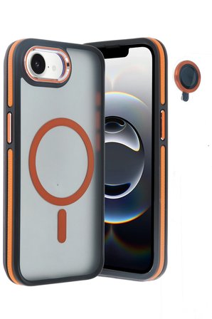 Fuchsia iPhone 16E ile Uyumlu Winner Kablosuz Şarj Özellikli Kapak - Turuncu