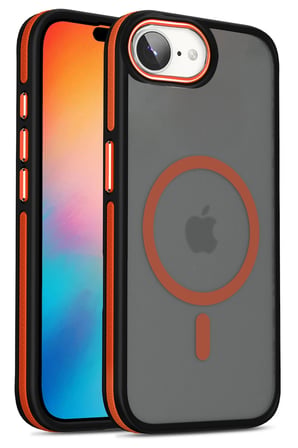 Fuchsia iPhone 16E ile Uyumlu Winner Kablosuz Şarj Özellikli Kapak - Turuncu