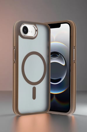 Fuchsia iPhone 16E ile Uyumlu Winner Kablosuz Şarj Özellikli Kapak - Gold